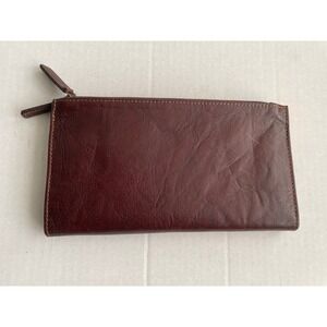 Jack Georges Brown Leather Men's/Women's Travel Wallet Clutch